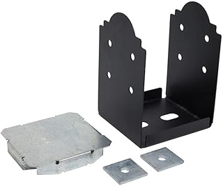 Simpson Strong-Tie APB88R - Outdoor Accents Mission Collection ZMAX, Black Post Base for