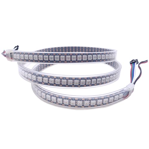 Image of DC 5V WS2813 Led Strip Light Dual Signal Individually Addressable 5m 30 LEDs WS2812B Updated Black White PCB (Black PCB IP67, 1M 144LED /M)