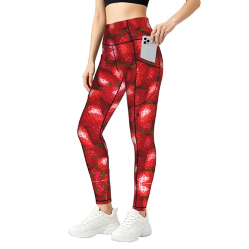 Leggings de fresas ideales para tus entrenamientos en el gimnasio y rutinas diarias