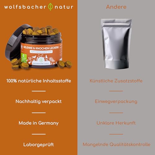 Gelenktabletten für Hunde als Snack | 140 Leckerlis mit Grünlippmuschel & MSM | Gelenkschutz, Knorpelpflege & Knochenaufbau | Natürliche Zutaten unterstützen Gelenke und Knochen