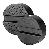 DEDC 2 Pack Slotted Rubber Jack Pad Universal Frame Rail Protector Pinch Weld Protector...