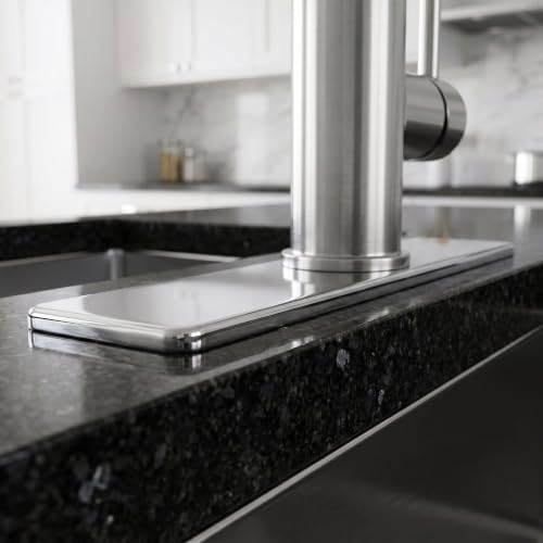 Cubierta de acero inoxidable Lurrose para tubería de agua y orificio de grifo rectangular 6