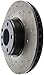 StopTech 128.34140R Sport Cross Drilled Brake Rotor (Front Right), 1 Pack