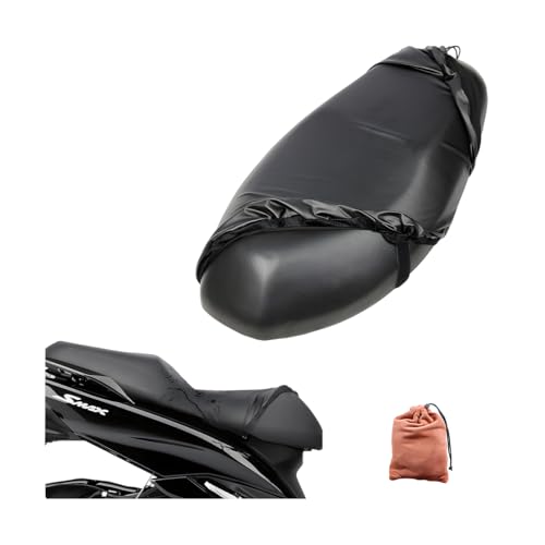 CGEAMDY Funda Asiento De Moto Universal, Cojín Impermeable para Motos, Fundas Asiento De Moto, Funda Asientos Scooter Piel, Impermeable Scooter Ciclomotor Asientos Cuero Cubiertas(58×95cm)