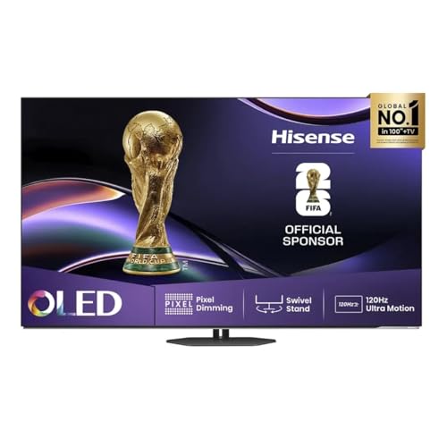 Hisense 65A85Q TV de 164 cm (65 pulgadas), 4K UHD OLED Smart TV, 120 Hz, HDMI 2.1, Game Mode Pro, AMD FreeSync Premium, Dolby Vision IQ & Atmos, Bluetooth, Alexa Built-in, Negro, [2025]