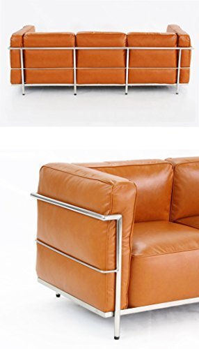 Amazon｜コルビジェデザイン LC3 3P トリプルソファ 本革 (キャメル