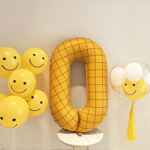Image of 40 inch Matte Yellow Balloons Toy Inspired Story Theme party Supplies, Number Birthday Decoration, Cowboy Decorations Western, Cowgirl Party Balloon Digital 0