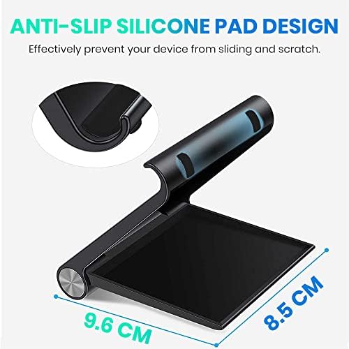 STAZER Solidny Stojak Uniwersalna Podstawka Uchwyt na Telefon Tablet Czytnik e-booków na biurko regulowany kompatybilny z telefonami iPhone 14, 13, 12 Pro,Galaxy S21 S22 i tabletami od 4 do 7,9 cala