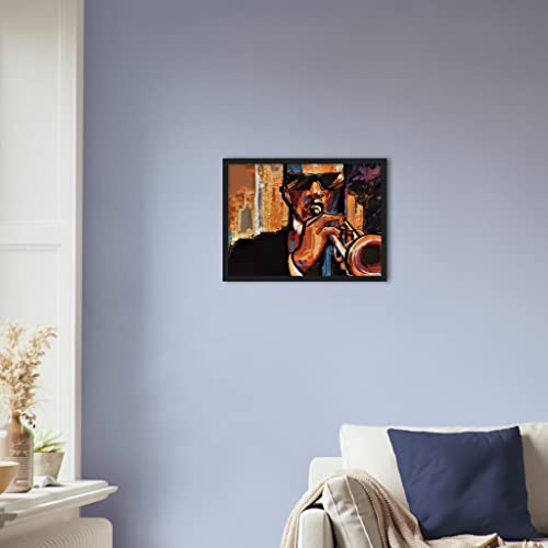 Trompette africaine pour habiller un mur vide avec une décoration murale musicale noire