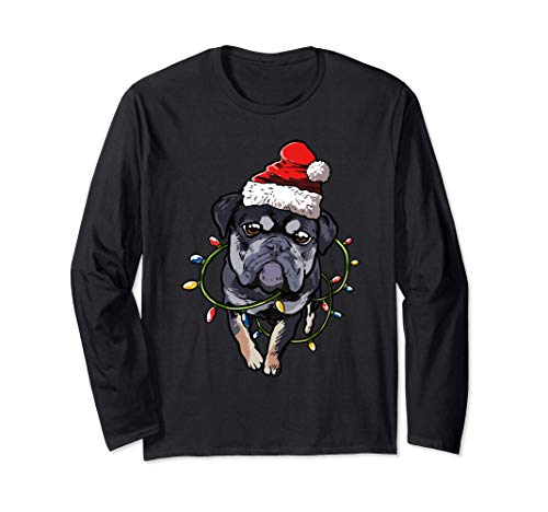 Bulldog Inglese Natale Regalo X-Mas Costume Amore Per I Cani Maglia a Manica