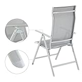SONGMICS Gartenstuhl Klappstuhl Outdoor-Stuhl mit robustem Aluminiumgestell - 8