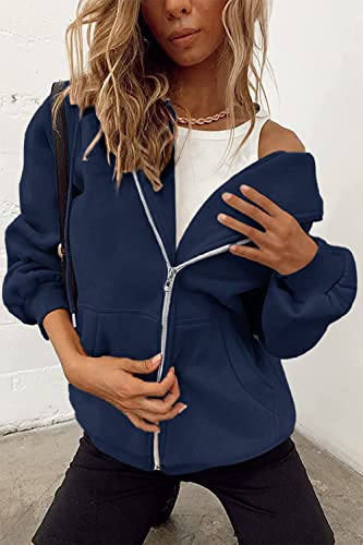 Image of PRETTYGARDEN Women's Fall Zip Up Hoodies Sweatshirts