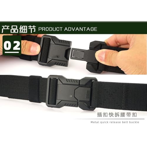 Men's Tactical Quick-Release Belt with Aluminum Alloy Buckle and Elastic Stretch for Outdoor Training3