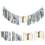 HOMSFOU Gestreiftes Geburtstags Hängebanner aus Natürlichem Material Geruchsneutral Partydeko für Wand Tür und Fenster Babyparty und Themenfeier Dekoration