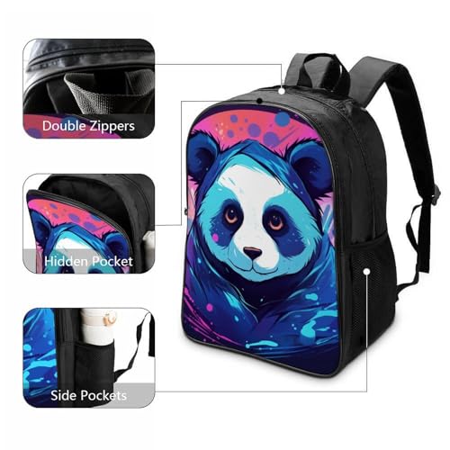 Mochila de panda escolar infantil con protector de lluvia y arnés pectoral 3