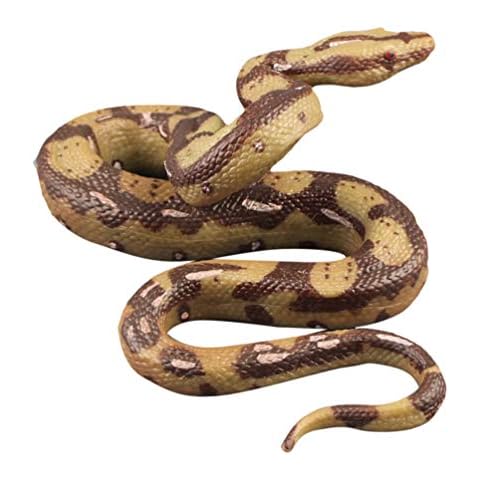 TOYANDONA Realistic Snake Toy High Simulation Rubber Fake Snake Toy Python Model Toy for Garden Props and Halloween Tricky Creepy Prank Cover