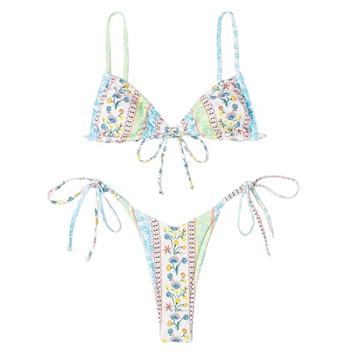 Bikini push-up galbant et confortable pour vêtements plage sexy vert XS