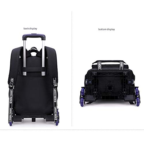 Cusalboy Anime School Bags Student Oxford Cloth Vacation Backpack Travel Bag Luggage Trolley Case With Six Wheels Laptop Backpack (Green1) #TOP5