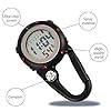 Carabiner Watch Multifunctional Luminous Clip on Carabiner Watch Mini Quartz Watch Compass, Clip On Luminous Multifunctional Carabiner Watch for Outdoor Climbing Activities #3