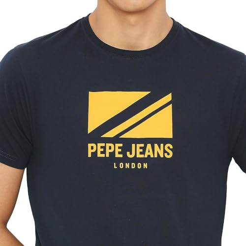 Image of Pepe Jeans Men T-Shirt|Cotton|Slim Fit