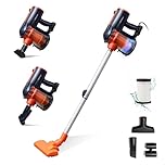Belaco Corded Vacuum Cleaner 3-in-1 Stick & Handheld, 600W Bagless Multi-Cyclonic HEPA Hoover, Carpet & Hard Floor, Upright, Adjustable Metal Pipe, 5m Cable, 2.5kg