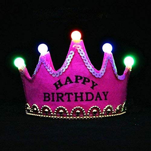 GAJUS Happy Birthday Crown hat (Dark Pink) with LED Light .Best for Birthday Gift (B07JYW1FSJ) Amazon Price History, Amazon Price Tracker