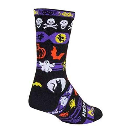 SockGuy Crew 6in Boo 2 Halloween Cycling/Running Socks (Boo 2 - L/XL)