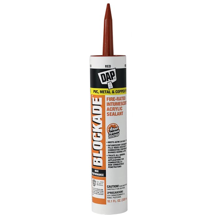 12 Pack of 10.1 oz DAP 18858 Blockade Red High Performance Intumescent Acrylic Sealant
