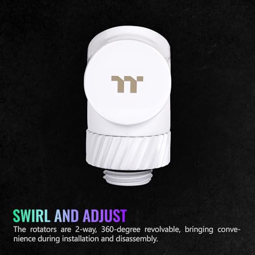 Image of Thermaltake Pacific SF 45 Degree Adapter White /DIY LCS /Fittings CL-W397-CU00WT-A