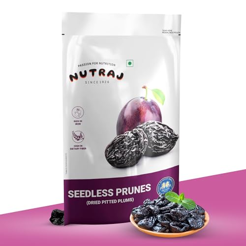 Nutraj California Prunes Pitted (Seedless) 400 Gram (200 G X 2) Pouch|Plums|Aalobukhaara|Mixed Dry Fruits|Nuts|Grocery Items - Image 4 thumbnail