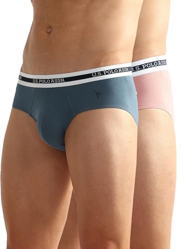Image of U.S. Polo ASSN. Mens OEB02 Elasticized Waist Underwear Briefs - Pack of 2