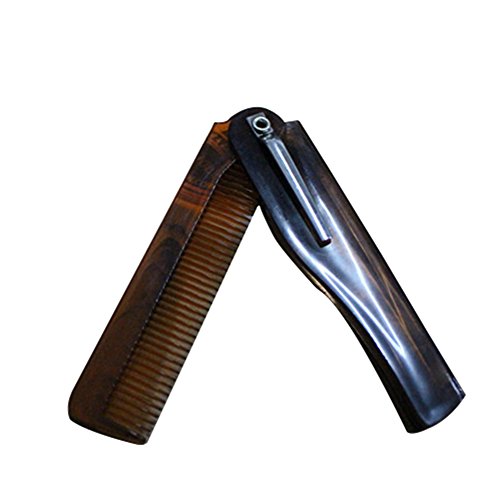 OLizee® Mens Hair Styling Tool Folding Pocket Comb for your Hair, Beard and Moustache