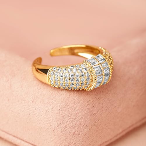 Image of Rubans Ring American Diamond Zirconia Trendy Jewellery Gift for Women & Girls