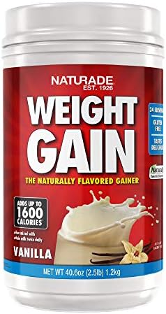 Naturade All-Natural Weight Gain Instant Nutrition Drink Mix, Vanilla, 40.6 Ounce Naturade All-Natural Weight Gain Instant Nutrition Drink Mix, Vanilla, 40.6 Ounce
