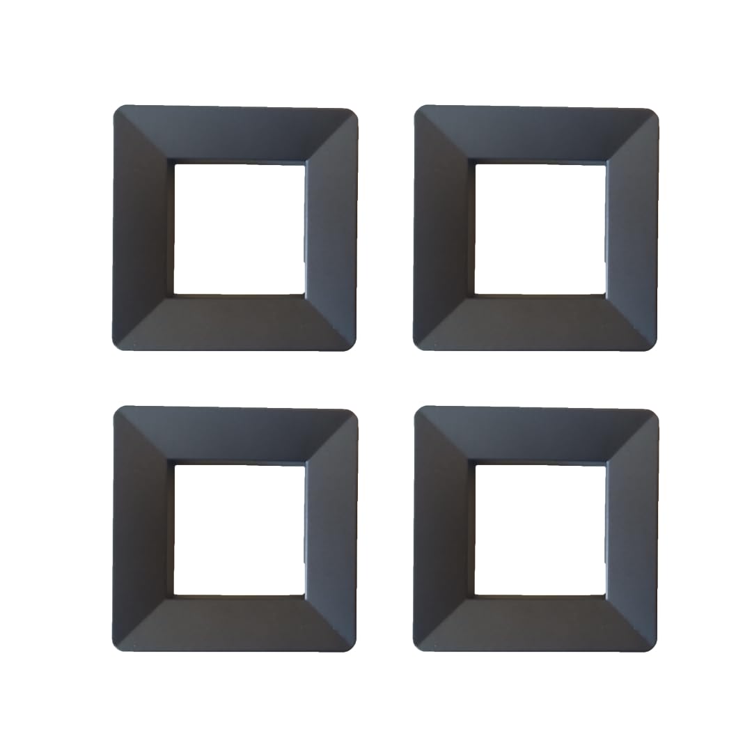 MaMa Store Maniglia Orione Ghisa Grigio Scuro Quadrata in Plastica 90X90 CC64 - Set x 4 Pcs con Viti