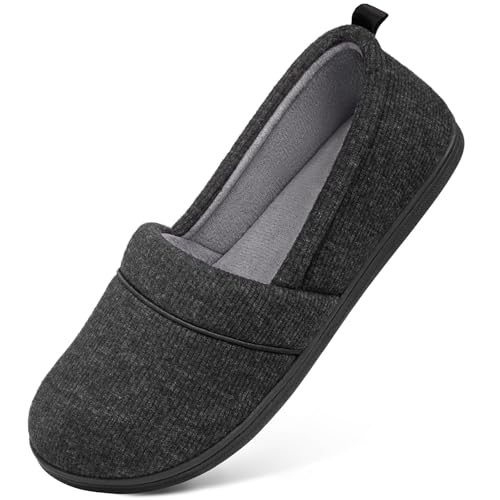 Image of HomeTop Women's Comfy Loafer Slippers Memory Foam Non-slip House Shoes