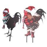 galinha galo Excelente construcción de metal: esta estaca para jardín de pollos está fabricada con un metal excelente, lo que garantiza durabilidad y resistencia a la erosión, lo que la hace adecuada para uso en exteriores. La construcción robusta de la estaca proporciona un rendimiento duradero y confiabilidad en diversas condiciones climáticas, mejorando su longevidad y funcionalidad en entornos de jardín.