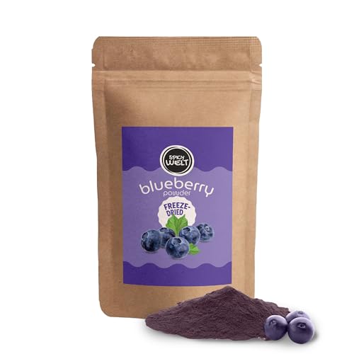 Spicy Welt Poudre de Myrtille Lyophilisée (100g) – Myrtille en Poudre pour Smoothies, Yaourts, Desserts, Porridge & Pâtisserie | Douce, Boisée, Veloutée | 100% Naturel, Sans Additifs