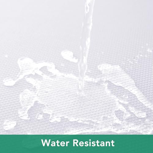 image for Biscaynebay Textured Fabric Tablecloths 52x70 Inches Rectangular, Whit