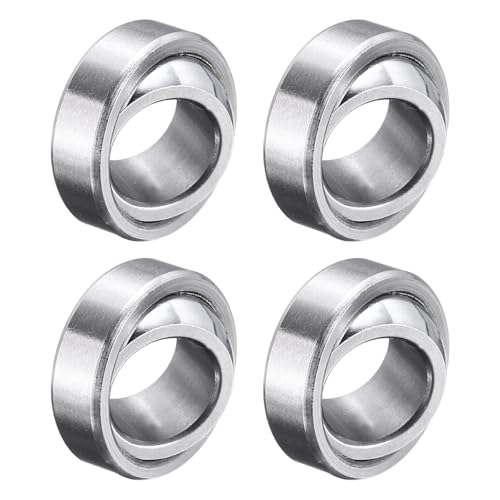 sourcing map 4Pcs GE10C Spherical Plain Bearing 10mmx19mmx6mm Bearing Steel Pre-Lubricated Radial Spherical Plain Bearing Low Noise Oscillating Bearing ABEC-3 Precision