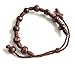 Unisex Pray Decade Handmade Brown String Rosary Bracelet Catholic Gifts