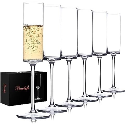 BACLIFE Crystal Champagne Flutes Set of 6 Cover