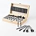 Mollom Carbide Forstner Drill Bit Set 8 Pieces(6.3-35mm), Woodworking with YG8 Carbide Steel Thickened Blades, Hinge Cutter Tool Kits Ideal for Wood, Plastic, Plywood