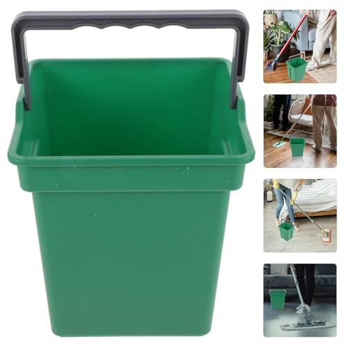 Cubo de plástico cuadrado de 4 litros resistente para limpieza doméstica y comercial 4