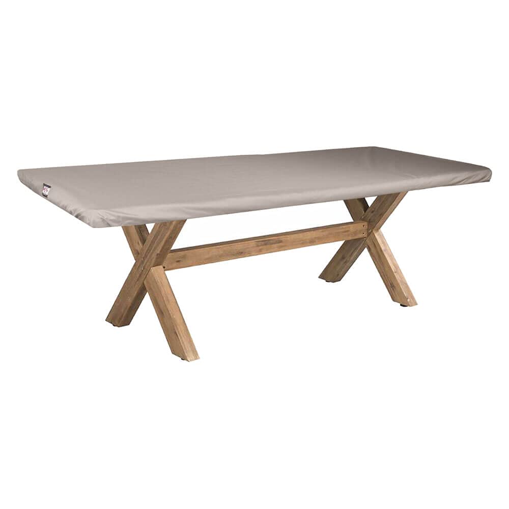 Abdeckung für eine Tischplatte 220 x 100 cm | Atmungsaktiv | Wasserdicht | UV - beständig | Doppelt genähte, PU-versiegelte Naht | Elastischer Kordelzug |
