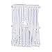 Melody Jane Dollhouse White Kitchen Curtains & Valance on Rail Miniature Window Accessory