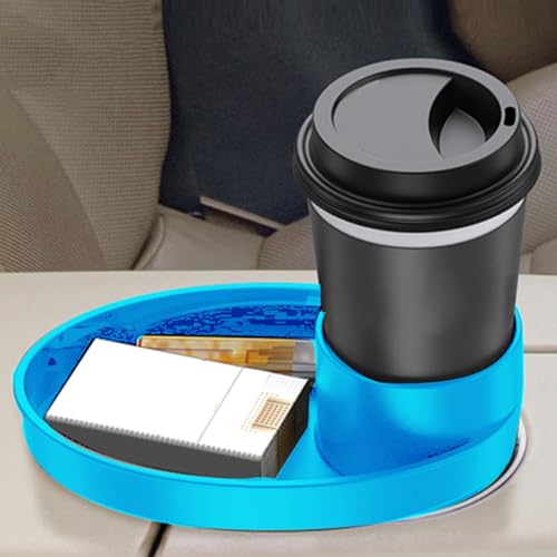 Image of Keenso Car Seat Snack Tray,Portable Travel Rotating Cup Holder Plate for Car Seats, Booster,Stroller (#13)