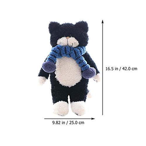 KESYOO Gato de Pelúcia Bichinhos de Pelúcia Cachecol Animal de Estimação Boneca Gatinho Anime Gato T