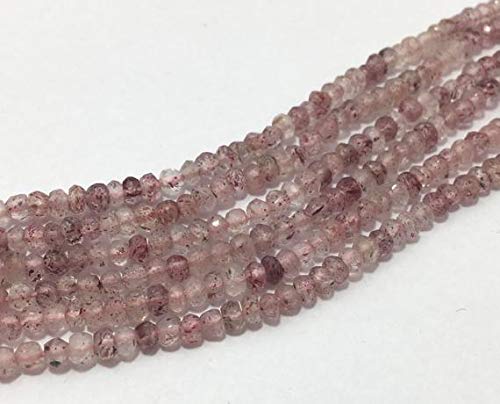 Quartz fraise perles rondelles 3mm à facettes pour créer vos bracelets bohèmes chic