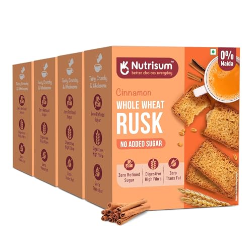See full amazon price history chart for Nutrisum Premium Whole Wheat Rusk Cinnamon Flavour, High Fiber, Refined Sugar Free, Tea Toasts 180 gms (Pack of 4) Nutrisum Premium Whole Wheat Rusk Cinnamon Flavour, High Fiber, Refined Sugar Free, Tea Toasts 180 gms (Pack of 4) (B0D2H86DPN) Amazon Price History, Amazon Price Tracker